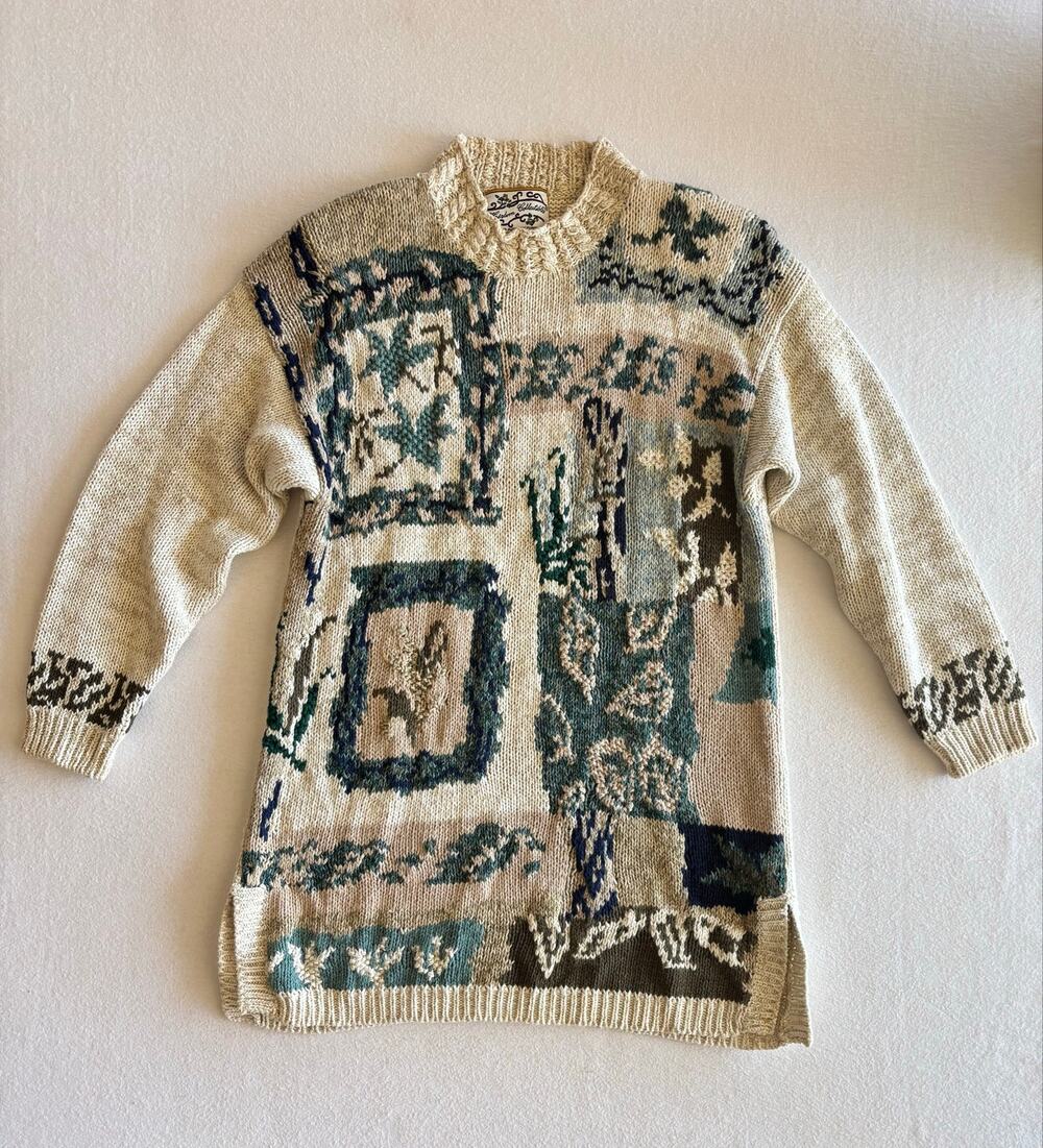 Vintage 90s Heirloom Collectibles Felicity Long Sweater Size Small Rare Celtic